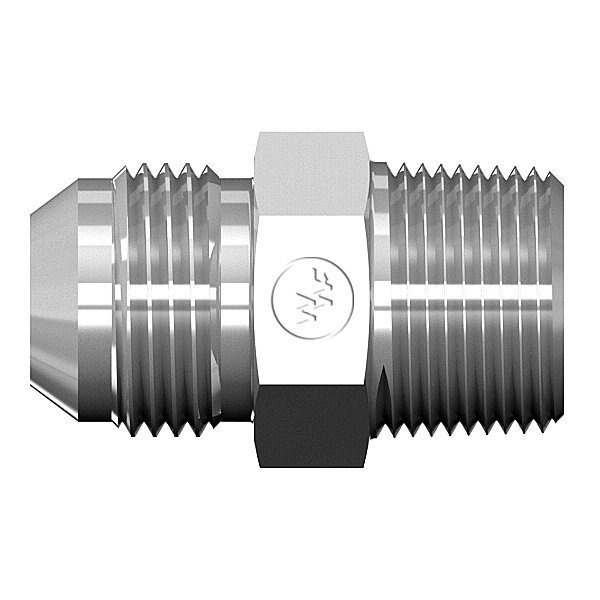 World Wide Fittings Male JIC to Male Pipe Straight Connector 5205X06X06